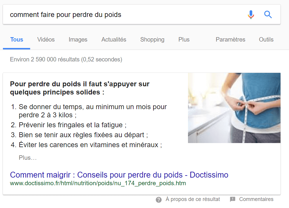 Exemple position zéro d’une liste